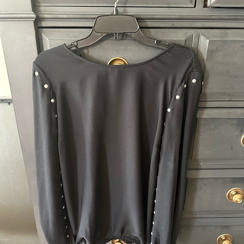 Lane Bryant Black Embellished Tank w/Cape Blouse Size 18/20P